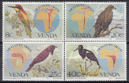 Venda 1983 (MNH) (Mi 70-73) - European Bee-eater, Tawny Eagle, Violet-backed Starling, Abdim's Stork - Collections, Lots & Séries