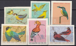 Vietnam (North) 1966 ((MNH) (Mi 456U-461U) - Blue-winged Pitta...Blue-winged Pitta....Maroon Oriole - Collections, Lots & Séries