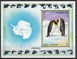 Umm Al Qiwain 1972 (MNH) (Mi BL51) - Emperor Penguin (Aptenodytes Forsteri) - Collections, Lots & Series