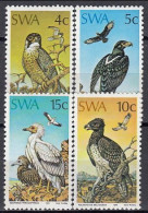 SWA 1975 (MNH) (Mi 402-405) - Peregrine Falcon, Verreaux's Eagle, Martial Eagle, Egyptian Vulture - Collections, Lots & Séries