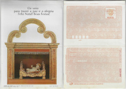 Brazil 1982 Postal Stationery Museum Of Sacred Art Baby Jesus Came To Bring Peace & Joy Merry Christmas Happy Holidays - Entiers Postaux