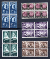 South West Africa 1952 J. Van Riebeeck Stamps (Michel 269/73) Blocks Of Four MNH - Unused Stamps