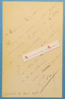 ● L.A.S 1876 Charles Constant GOBIN Acteur Théâtre & Artiste Lyrique (Paris - Royan) - Lettre Autographe - Attori E Comici 