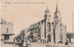 56 LOCMINE      L'Eglise Paroissiale - Démolition De La Maison Du Bedeau      SUP  PLAN 1915   RAREYE - Locmine