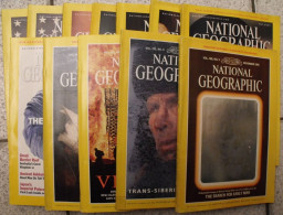Lot De 12 N° De La Revue National Geographic En Anglais 1985-2002. Original English Edition - Geographie