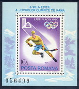 ROMANIA 1979 Winter Olympics  Block MNH / **.  Michel Block 164 - Blocks & Kleinbögen