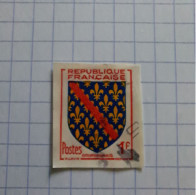 N°1002 1 Fr. Bourbonnais Non Dentelé Oblitéré - 1941-66 Armoiries Et Blasons