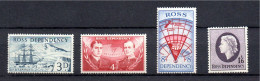 Ross Dependency 1957 Set Definitive Stamps (Michel 1/4) MNH - Ongebruikt