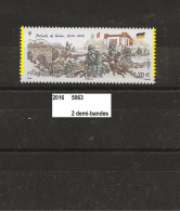 Variété De 2016 Neuf** Y&T N° 5063 Avec 2 Demi-bandes - Unused Stamps