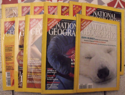 Lot De 12 N° De La Revue National Geographic En Français 2000-2002. - Aardrijkskunde