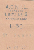 BIGLIETTO BUS ACNIL VENEZIA L.50 (BY1061 - Europe