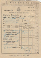 BIGLIETTO TRENO 1941 -MILANO (BY993 - Europe