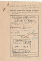 SCONTRINO SPEDIZIONE BAGAGLIO 1937 (BY888 - Europe