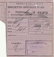 BIGLIETTO TRENO 1930 ROMA AG.CHIARI SOMMARIVA (BY886 - Europe