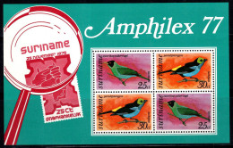 Suriname 1977 Mi. Bl. 19 Bloc Feuillet 100% Neuf ** Oiseaux - Suriname