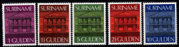 Suriname 1975 Mi. 705-709 Neuf ** 100% Bâtiments - Suriname