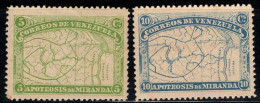 Venezuela 1896 Mi. 48-49 Neuf ** 60% 5 C, 10 C, Carte - Venezuela