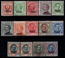 Somalie 1926-30 Sass. 92-104 Neuf * MH 100% 2 C, 5 C, 10 C, 20 C... - Somalia