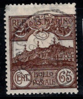 Saint-Marin 1903 Sass. 42 Oblitéré 60% 65cent. Voir - Usati