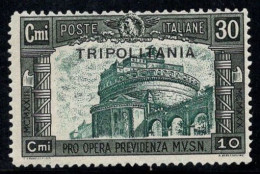 Tripolitania 1930 Sass. 69 Sans Gomme 100% 30 C + 10 C - Tripolitaine