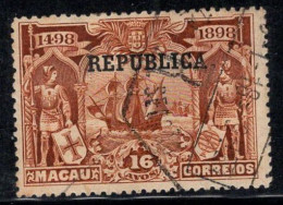 Macao 1913 Mi. 169 Oblitéré 80% Surimprimé 16 A, République - Oblitérés
