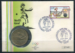 Nioué 1988 Enveloppe 100% Avec Moneta, Jeux Olympiques - Niue