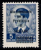 Ljubljana 1941 Sass. 49 Neuf ** 100% Timbres De Yougoslavie, 5d. Bleu - Ljubljana