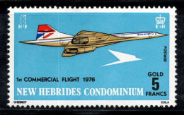 Nouvelles-Hébrides 1976 Mi. 421 Neuf ** 100% 5fr . Vol Du Concorde Anglais - Neufs