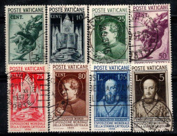 Vatican 1936 Sass. 47-54 Oblitéré 100% 5c, 10c... Presse Catholique - Used Stamps