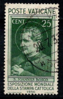 Vatican 1936 Sass. 49 Oblitéré 100% 25cent. St. John Bosco - Usati