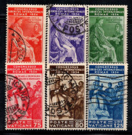 Vatican 1935 Sass. 41-46 Oblitéré 100% 5c, 10c... Congrès Juridique - Used Stamps