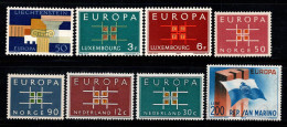 Europe CEPT 1963 Neuf ** 100% Norvège, Luxembourg, Saint-marin - 1963