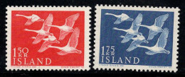 Islande 1956 Mi. 312-313 Neuf ** 100% Europe CEPT, Cygnes - Neufs