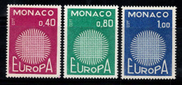 Monaco 1970 Mi. 977-979 Neuf ** 100% Europa CEPT, Emblème - Sonstige & Ohne Zuordnung