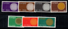 Europe CEPT 1970 Neuf ** 100% Islande, Irlande - 1970