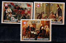 Burundi 1976 Mi. 1284A-1289A Neuf ** 100% Peinture, événements Historiques - Nuovi