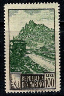 Saint-Marin 1949 Sass. 354 Neuf ** 80% 100 Lires, Paysages - Neufs