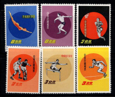 Taiwan 1960 Mi. 390-395 Neuf ** 100% Sport - Unused Stamps