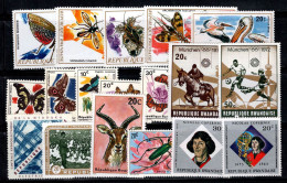 Rwanda 1972-73 Neuf ** 100% Papillons, Isetti, Sports, Faune - Unused Stamps