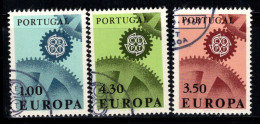 Portugal 1967 Mi. 1026-1028 Oblitéré 100% Europe CEPT, Engrenages - Usati