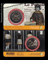 Bélgica Belgium Coincard 2 Euros Commemorative 75 Años Sufragio Femenino 2023 Km New Neerlandés Sc Unc - Belgique