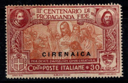 Cyrénaïque 1923 Sass. 2 Neuf ** 100% 30c, Propaganda Fide - Cirenaica