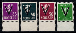 Norvège 1941 Neuf ** 100% V, Victoire Surimprimé - Neufs