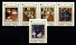 État Du Haut-Yafa 1967 Mi. 56A-60A Neuf ** 100% Art, Degas - Other & Unclassified