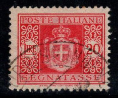 Italie 1945 Sass. 96 Oblitéré 100% Timbre-taxe 20 Lires,Armoiries... - Afgestempeld