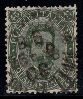Italie 1889 Sass. 46 Oblitéré 100% 45c, Roi Umberto Ier - Oblitérés