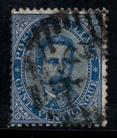 Italie 1879 Sass. 40 Oblitéré 100% 25c, Umberto I... - Oblitérés