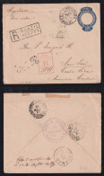 Dänemark Denmark West India Registered Stationery BRAZIL SOROCABA Via ST THOMAS To SAN JOSE Costa Rica - Danimarca (Antille)