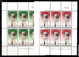 Nouvelle-Zélande 1973 Mi. 611-612 Mini Feuille 100% La Santé, Les Enfants. Prince - Blocs-feuillets