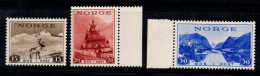 Norvège 1938 Mi. 195-197 Neuf ** 100% Faune, Tourisme - Ongebruikt